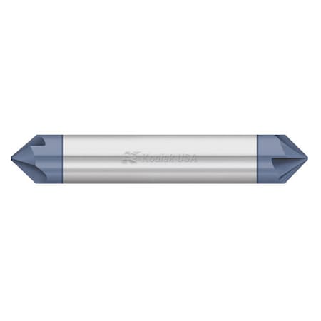 KODIAK CUTTING TOOLS 1/2 Carbide Chamfer Mill 4 Flute Double End ALTIN Coated 5554500